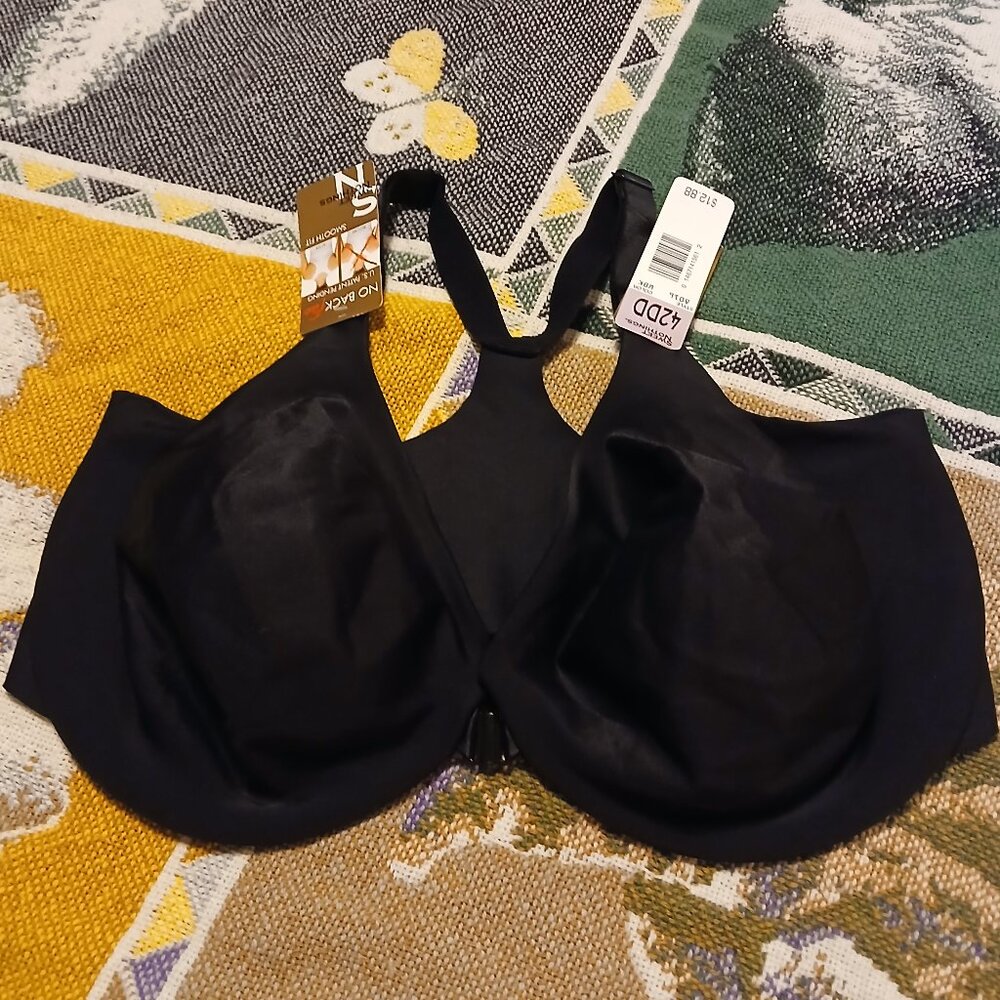 NWT Sweet Nothings Women's 42DD Smooth Fit Black Bra